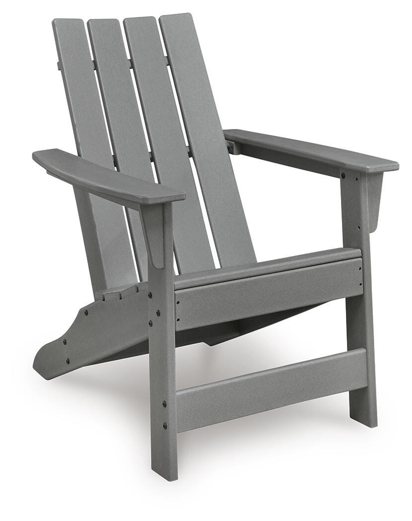 Cove Beach Adirondack Chair in Gray, angle view