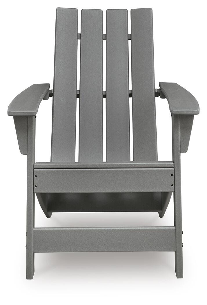 Cove Beach Adirondack Chair in Gray, front view