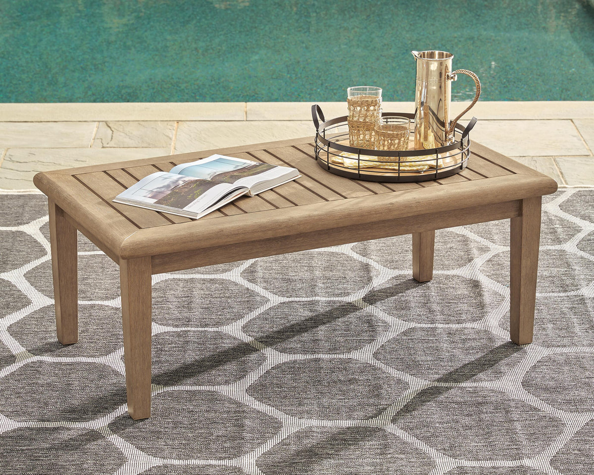 Gerianne Coffee Table in Grayish Brown, lifestyle view