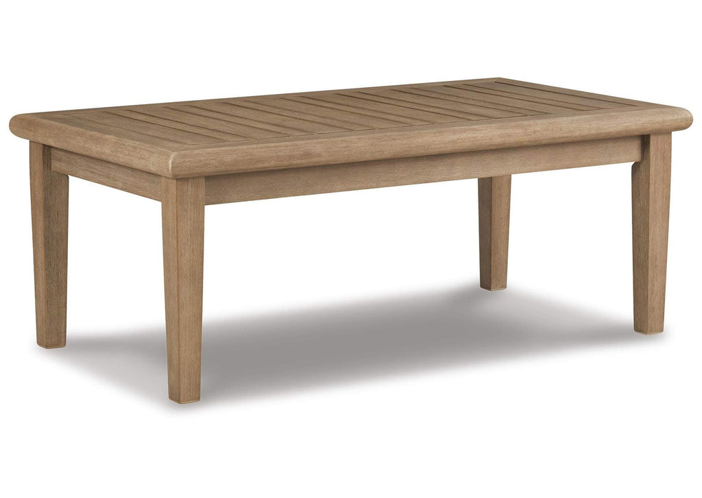 Gerianne Outdoor Coffee Table with 2 End Tables angled view