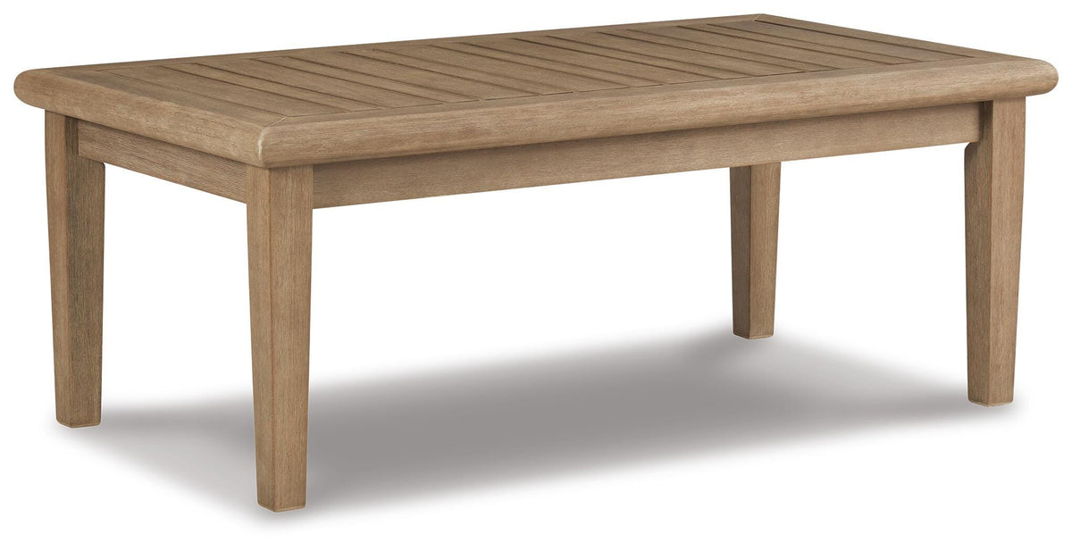 Gerianne Coffee Table in Grayish Brown, angle view
