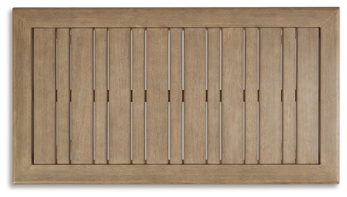 Gerianne Coffee Table in Grayish Brown, top view