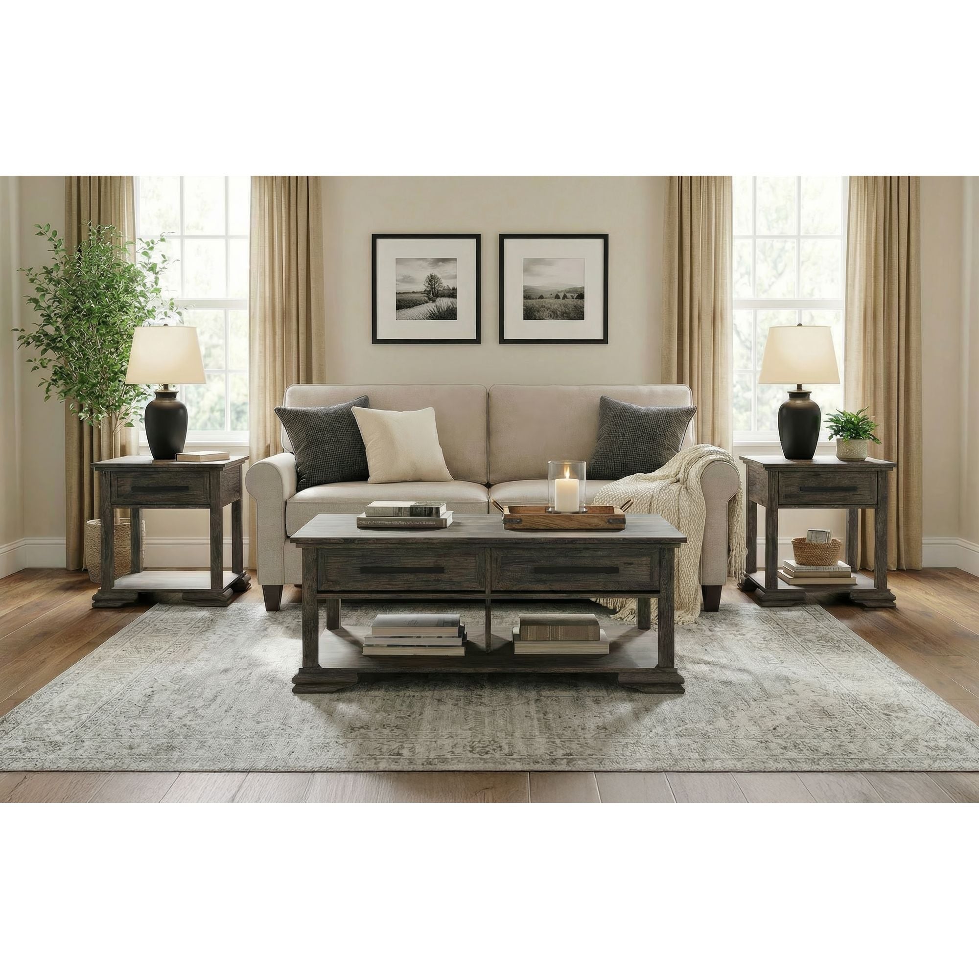 Park Ridge Coffee Table In Charcoal
