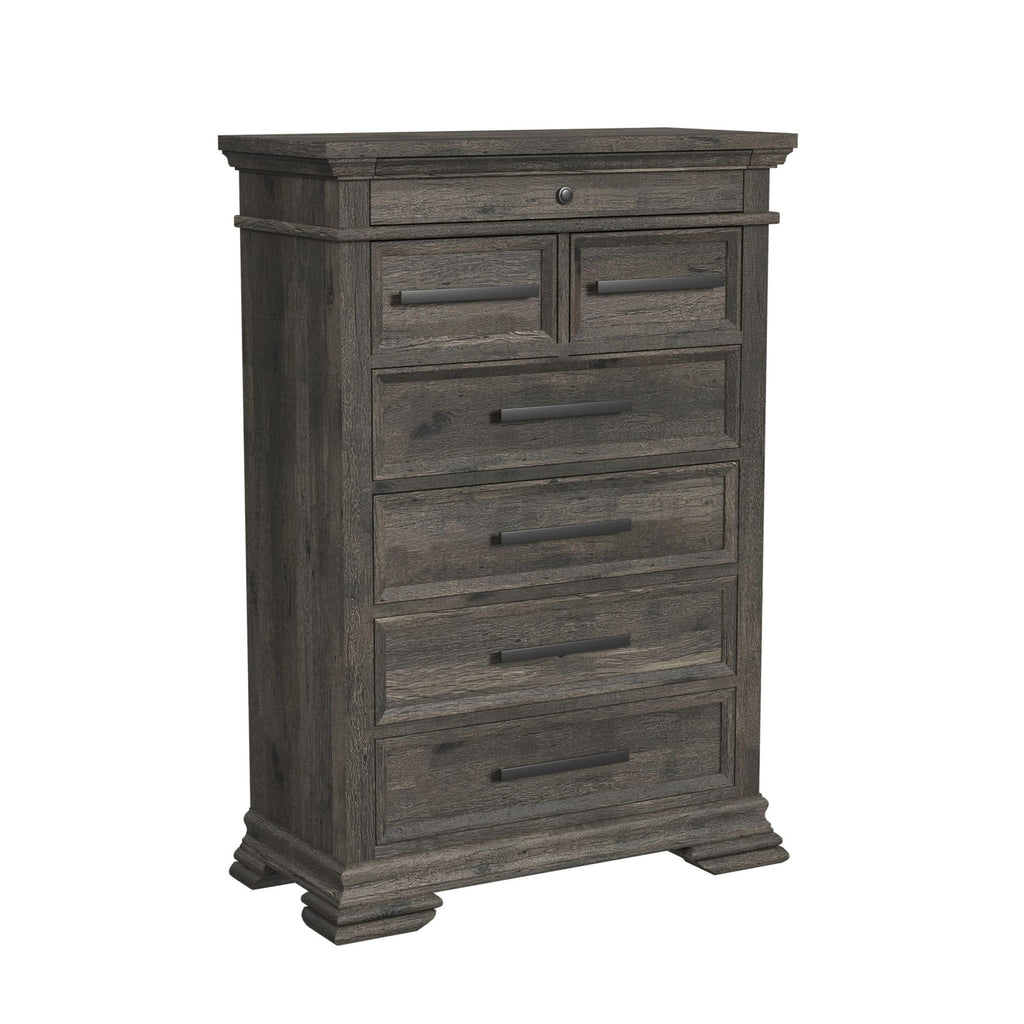 Park Ridge 6-Drawer Chest In Charcoal