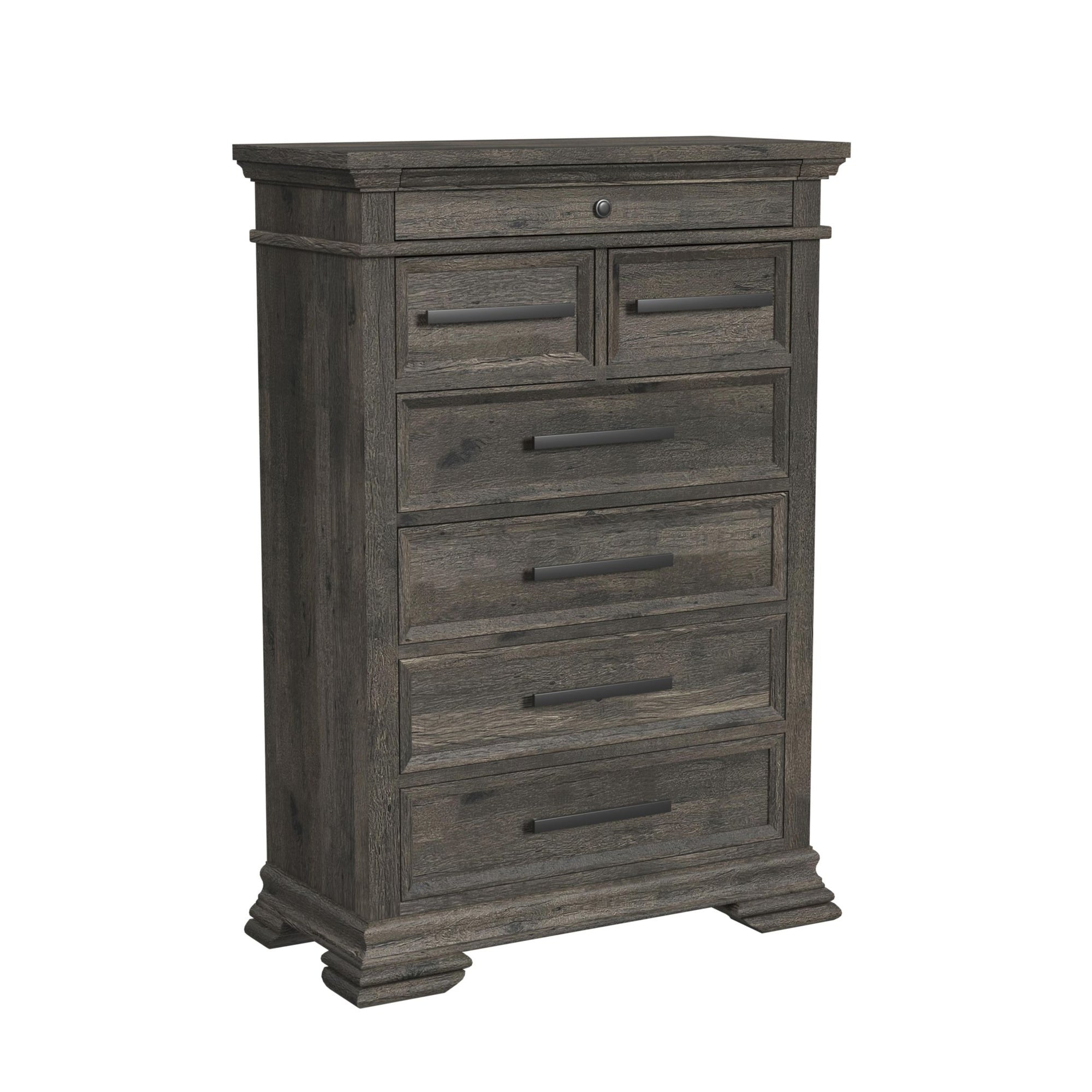 Park Ridge 6-Drawer Chest In Charcoal