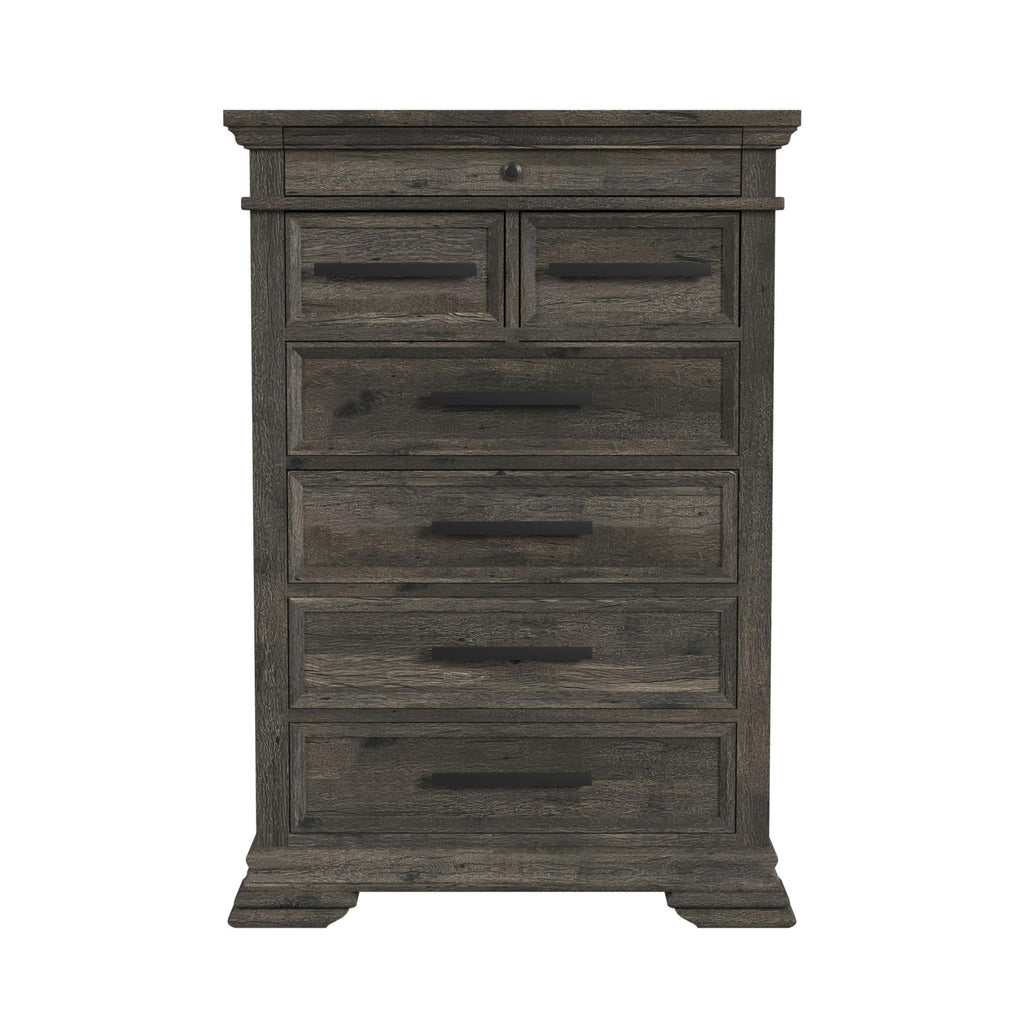 Park Ridge 6-Drawer Chest In Charcoal