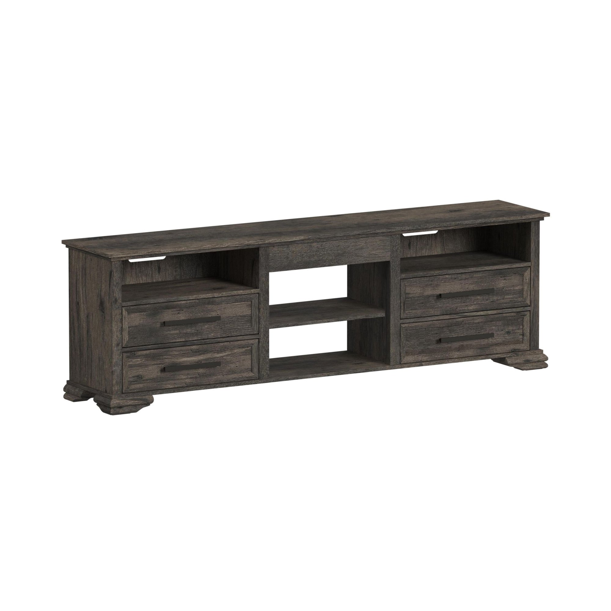 Park Ridge 82'' Tv Console Without Fireplace Insert In Charcoal