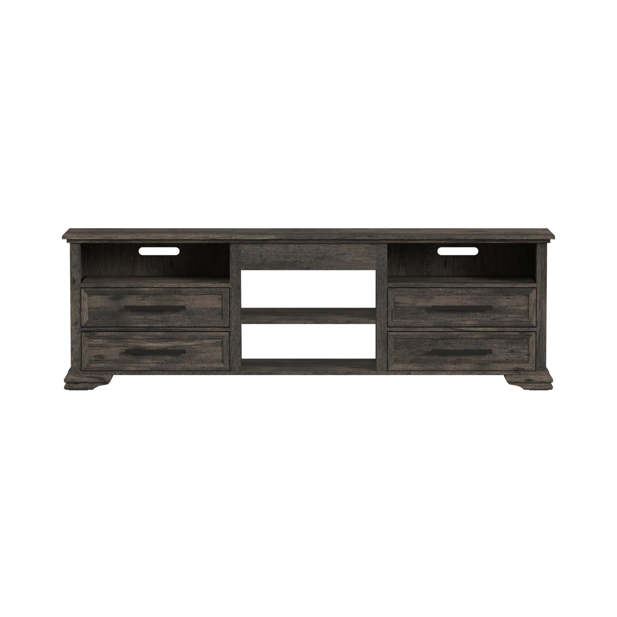 Park Ridge 82'' Tv Console Without Fireplace Insert In Charcoal