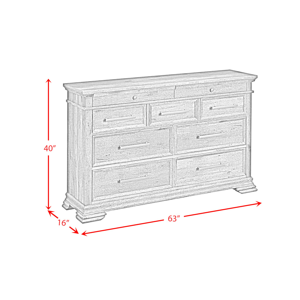 Park Ridge 9-Drawer Dresser In Charcoal