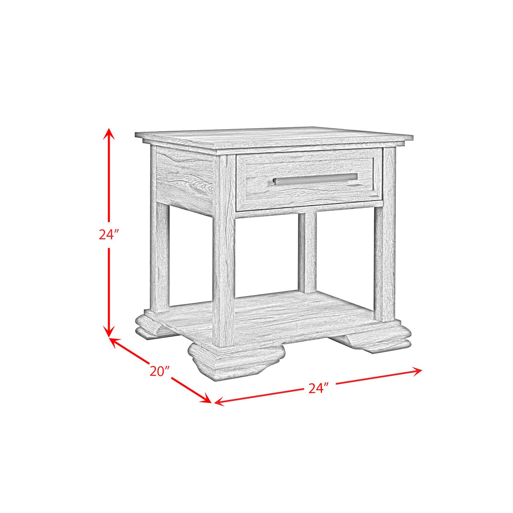 Park Ridge End Table In Charcoal
