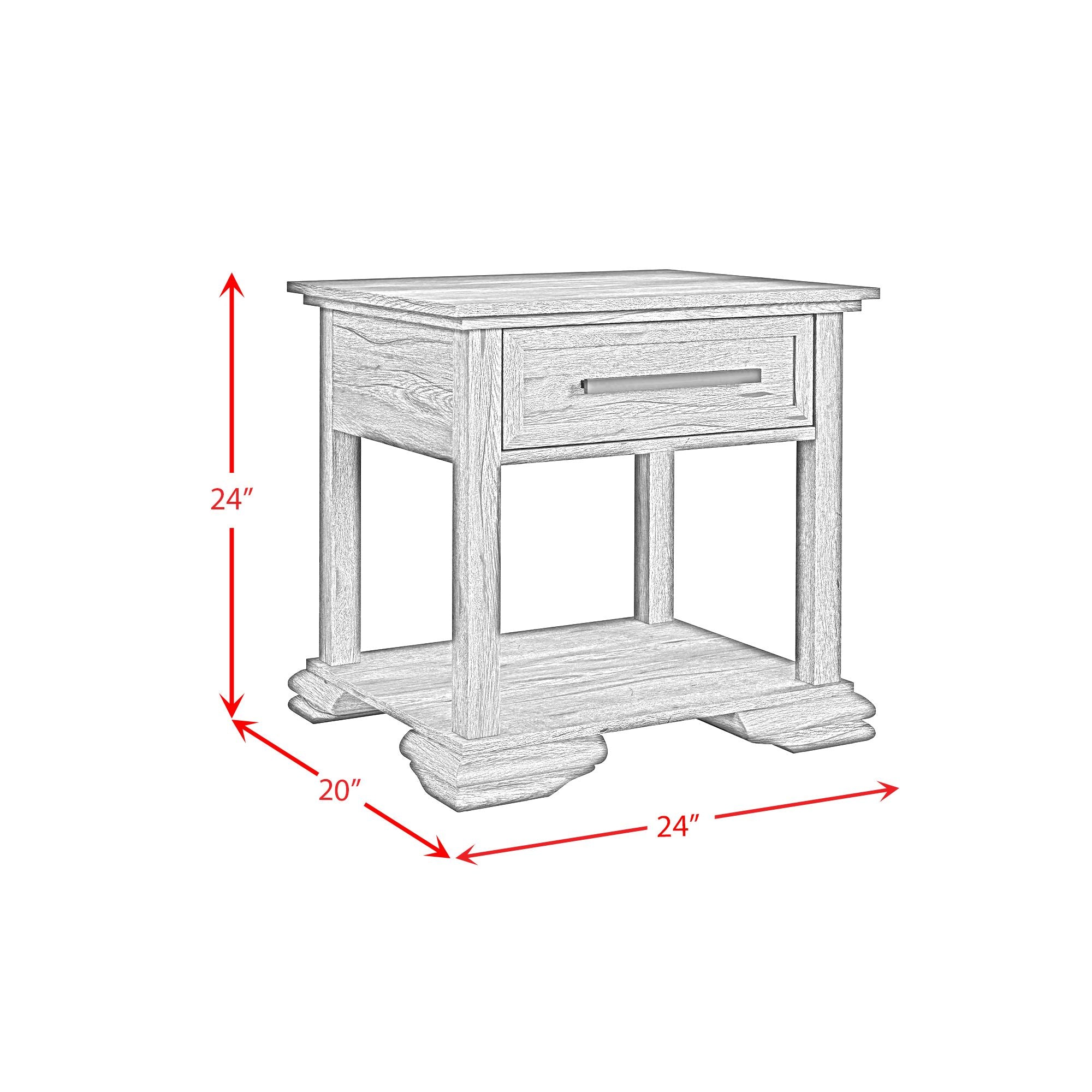 Park Ridge End Table In Charcoal