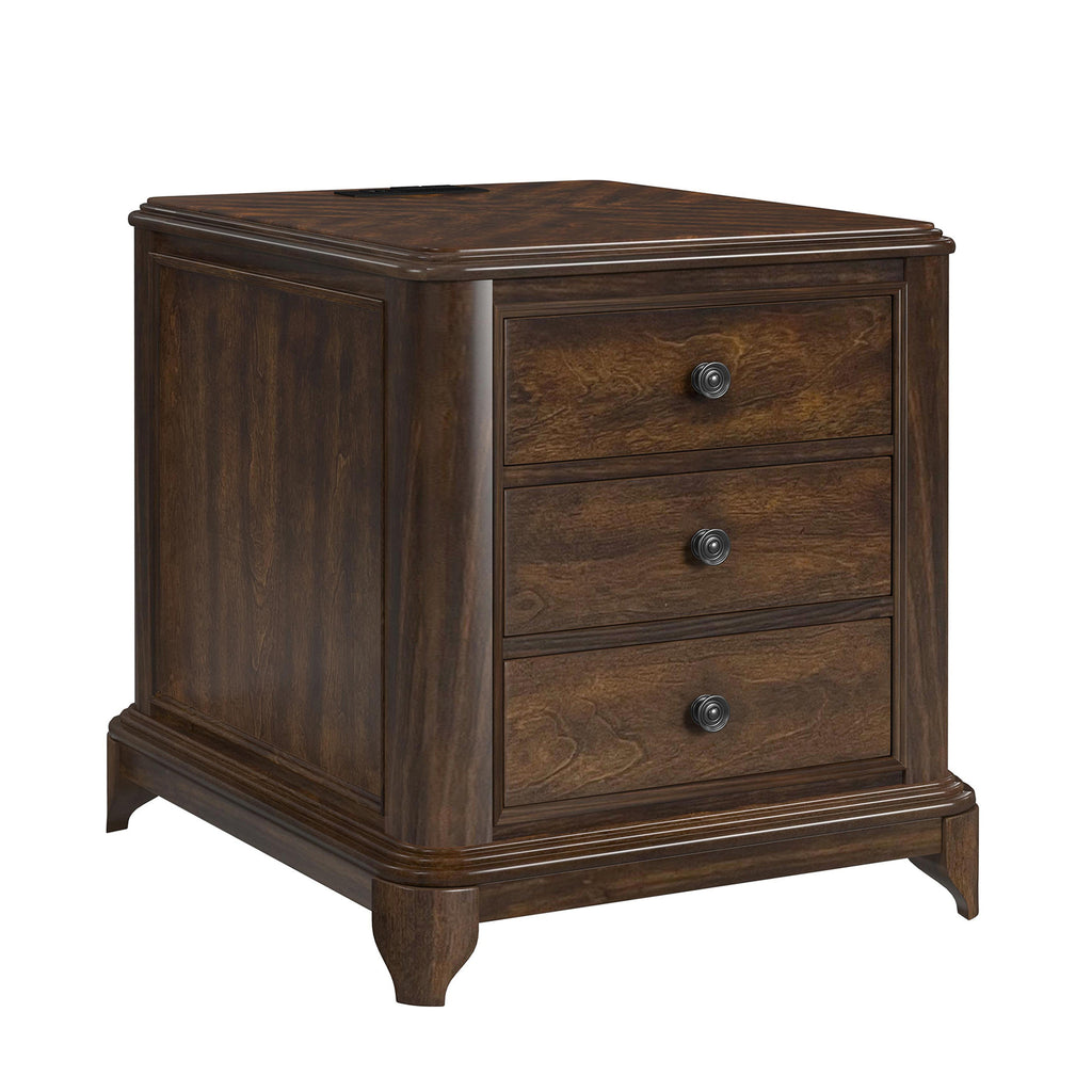 Phillipe 2-Drawer Cabinet With Usb In Cherry