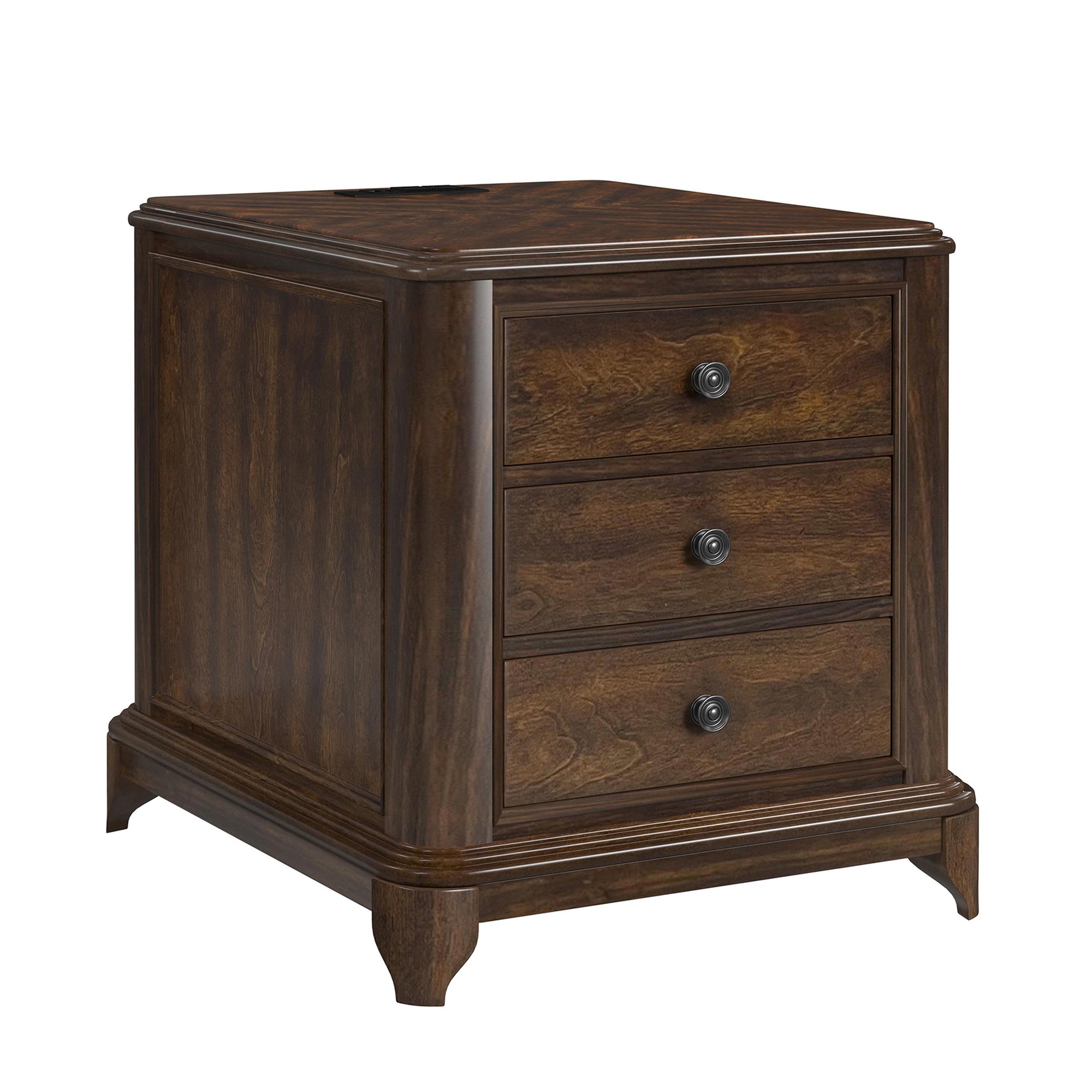 Phillipe 2-Drawer Cabinet With Usb In Cherry