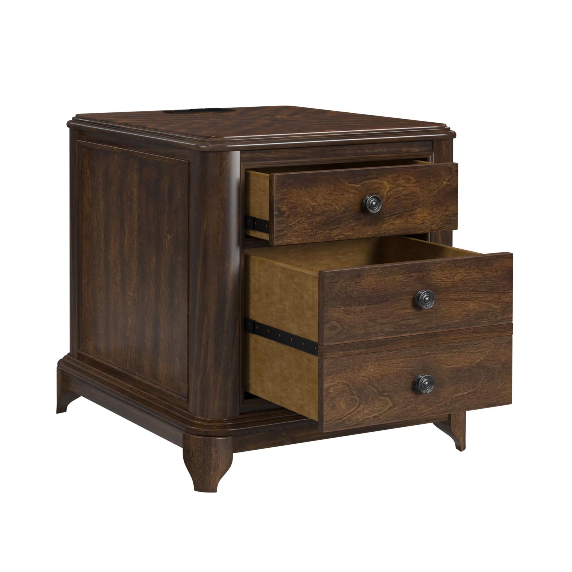 Phillipe 2-Drawer Cabinet With Usb In Cherry