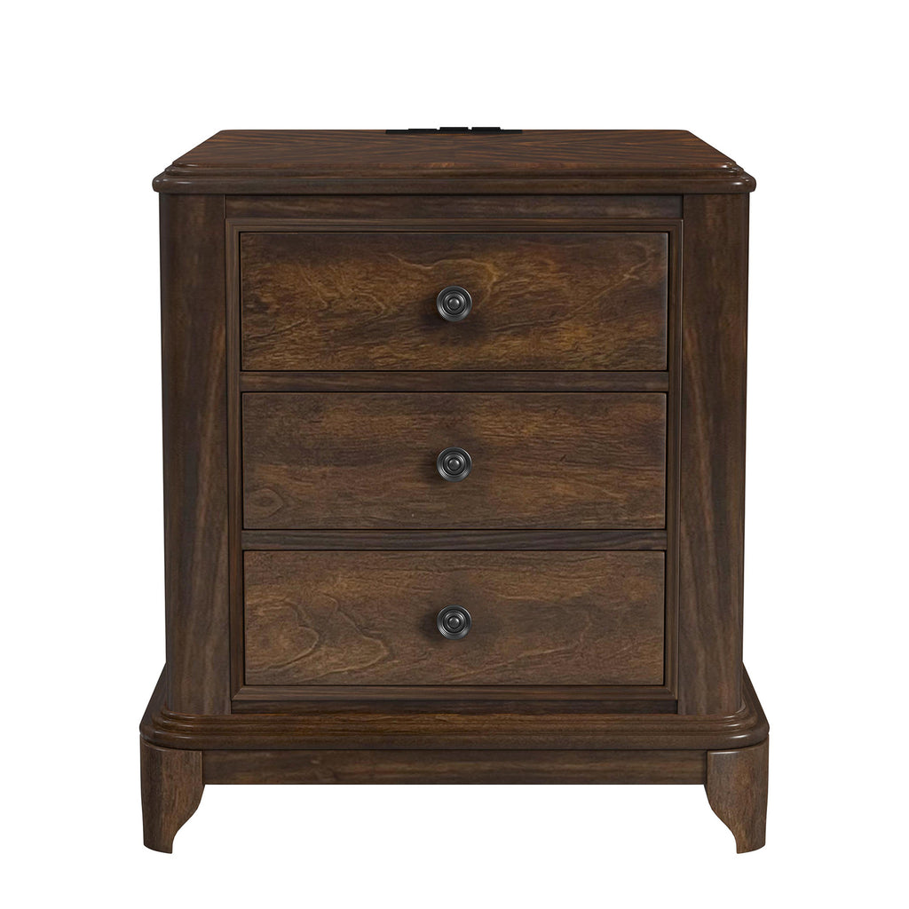 Phillipe 2-Drawer Cabinet With Usb In Cherry