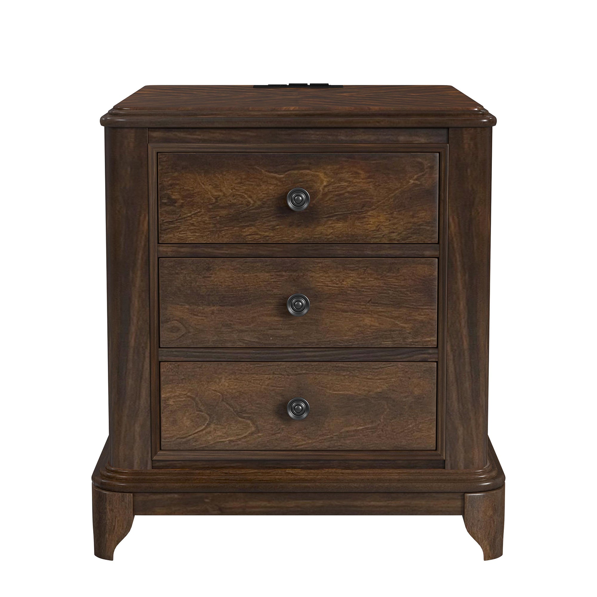 Phillipe 2-Drawer Cabinet With Usb In Cherry