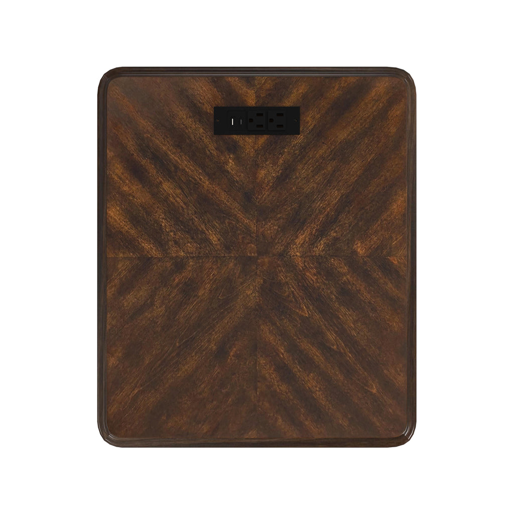 Phillipe 2-Drawer Cabinet With Usb In Cherry
