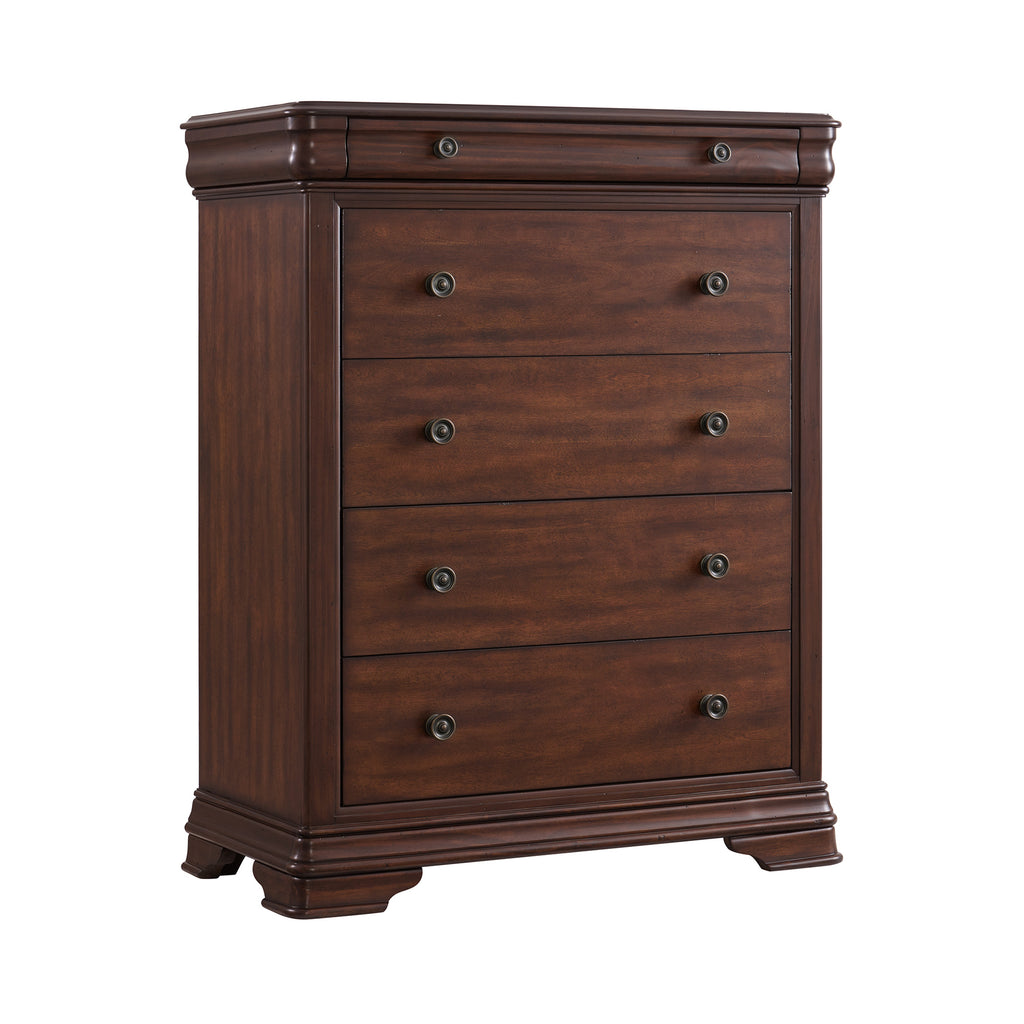 Phillipe 5-Drawer Chest In Cherry