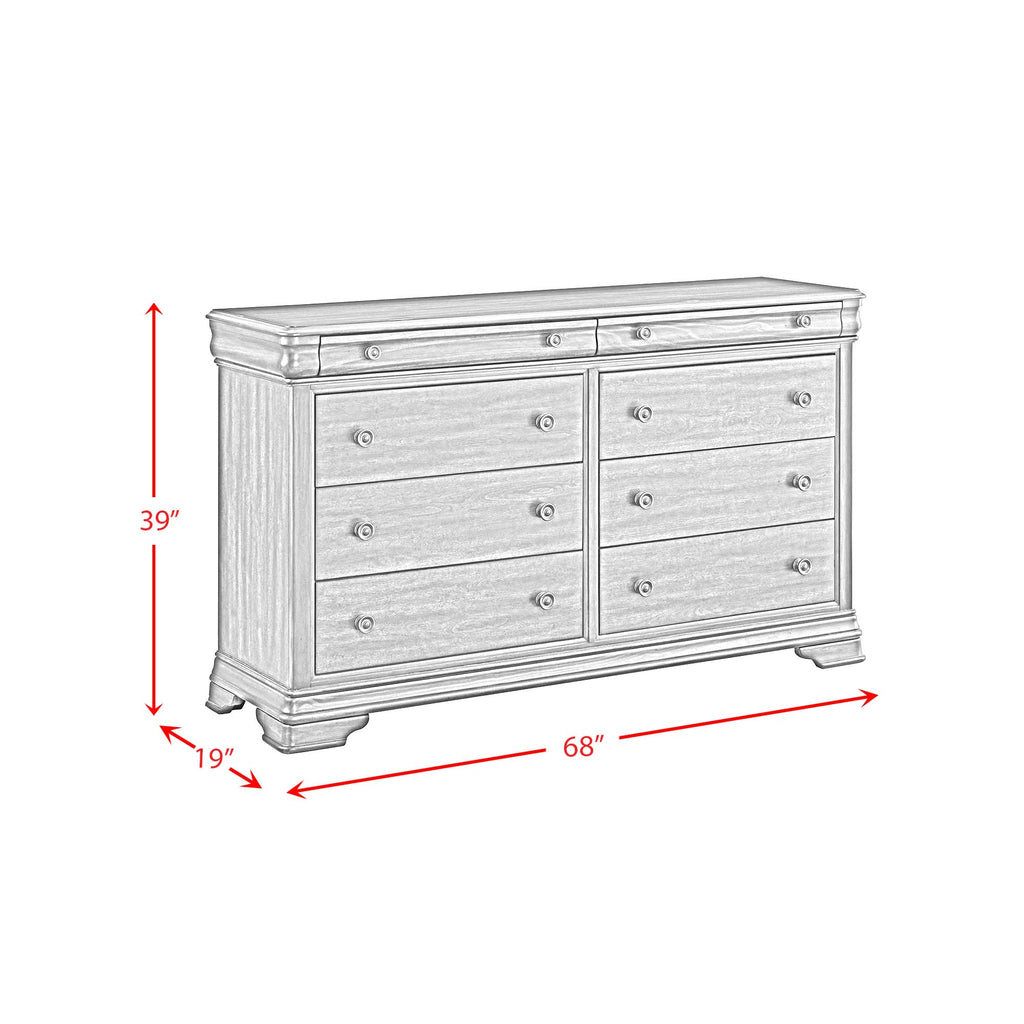 Phillipe 8-Drawer Dresser In Cherry