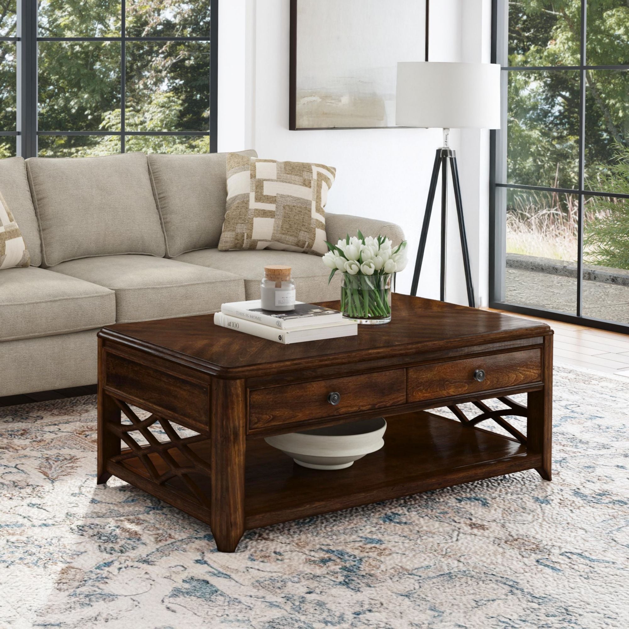 Phillipe Lift-Top Coffee Table In Cherry