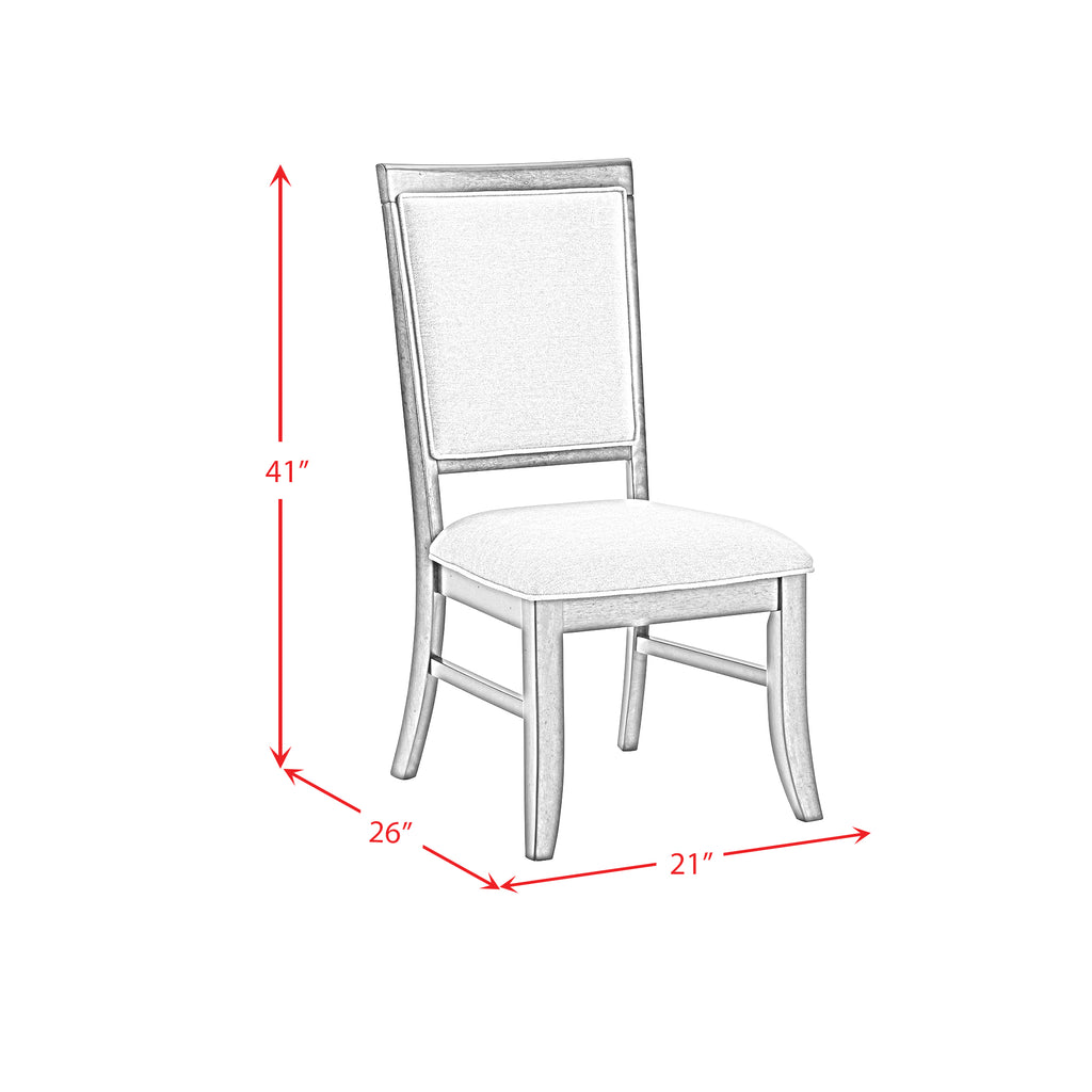 Phillipe Dining Side Chair With Grey Fabric In Cherry (2 Per Carton)