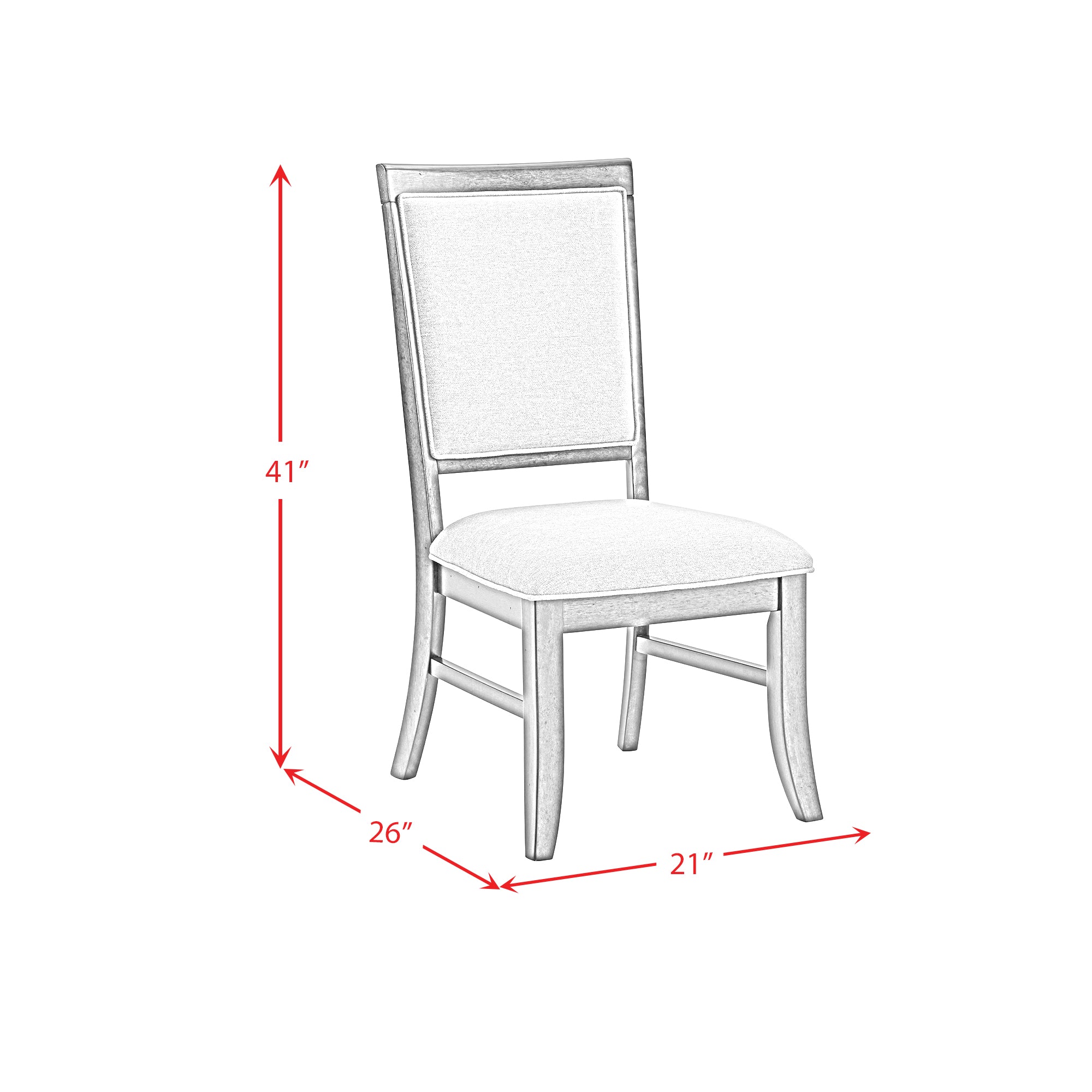 Phillipe Dining Side Chair With Grey Fabric In Cherry (2 Per Carton)