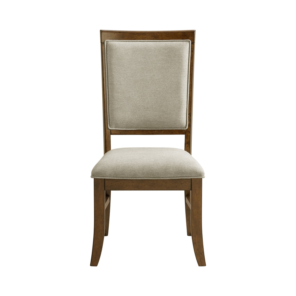 Phillipe Dining Side Chair With Grey Fabric In Cherry (2 Per Carton)