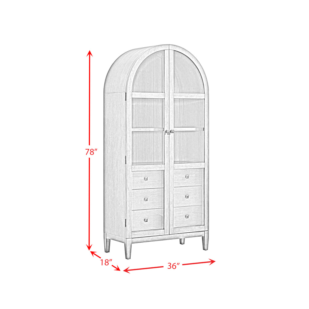 Portico Display Cabinet In Brown Oak