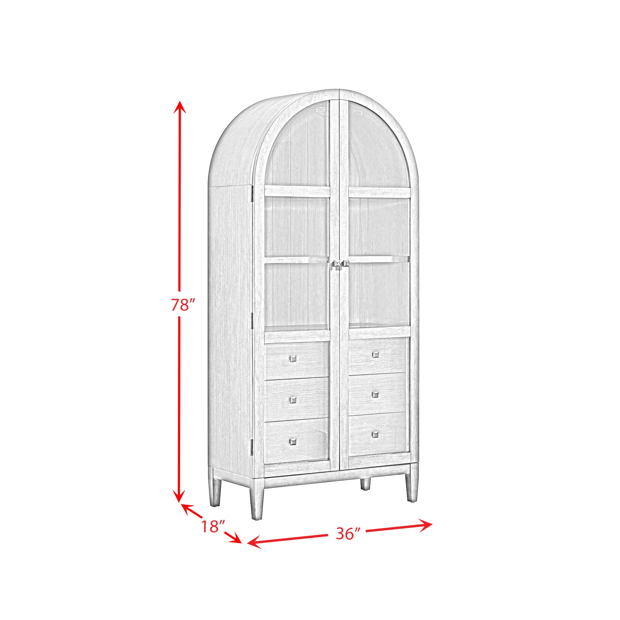 Portico Display Cabinet In Brown Oak