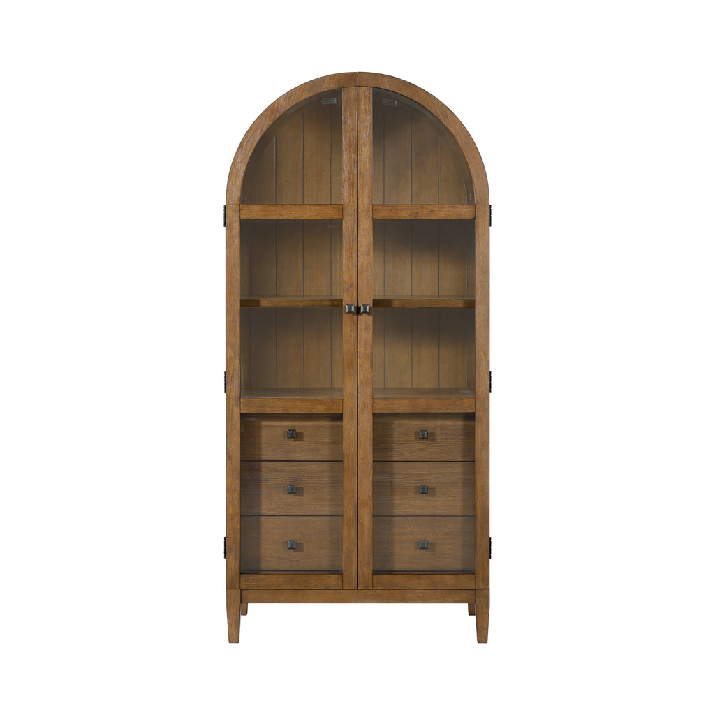 Portico Display Cabinet In Brown Oak