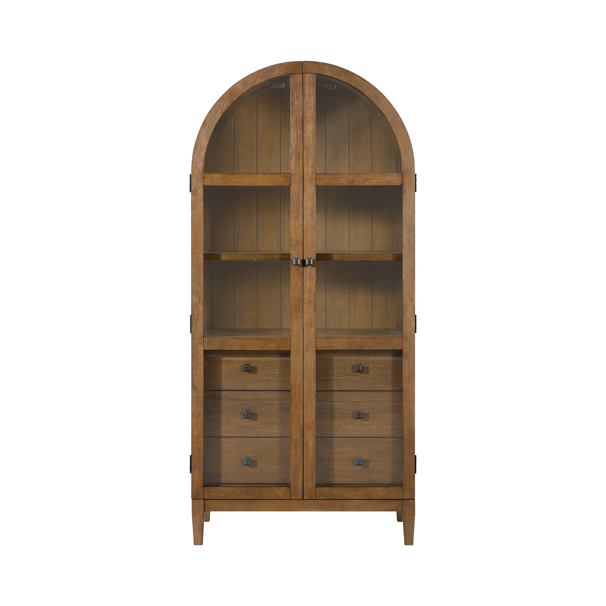 Portico Display Cabinet In Brown Oak
