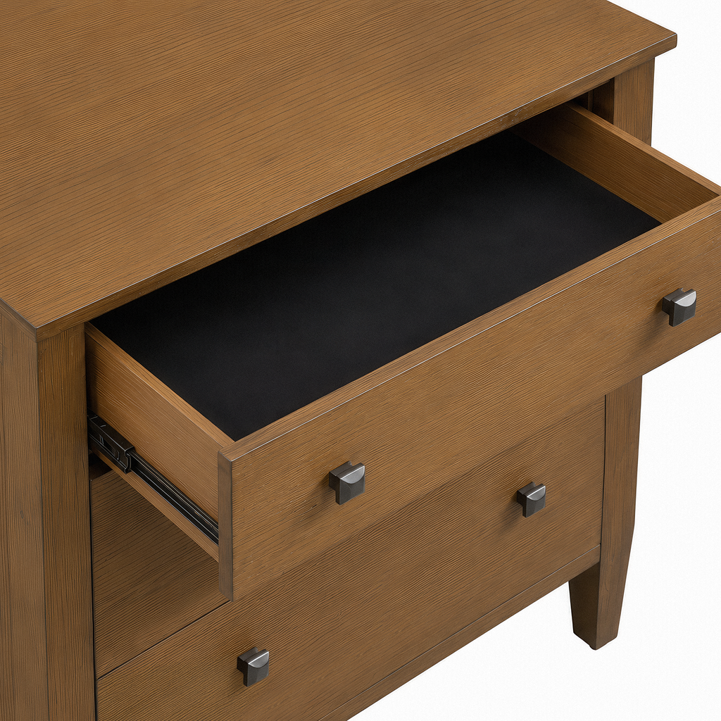 Portico File Cabinet In Brown Oak