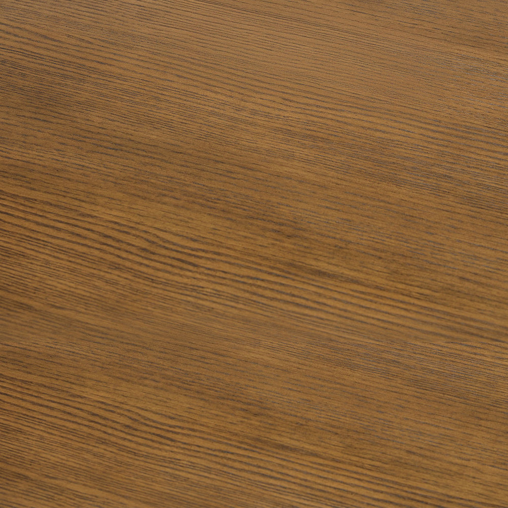 Portico Half Pedestal Desk With Power/Usb In Brown Oak
