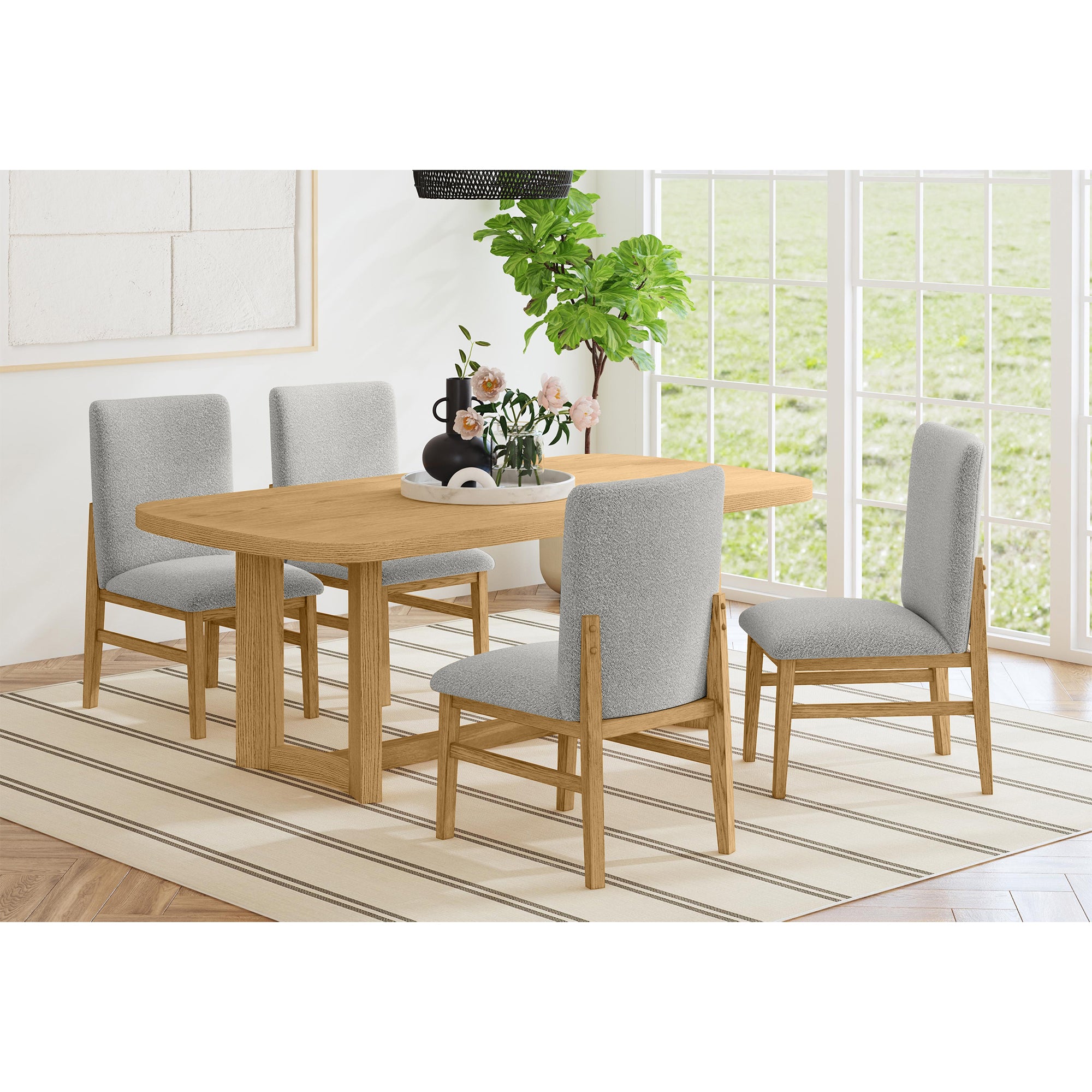 Portland Rectangular Dining Table In Natural