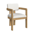 Portland Arm Chair With Snow White Fabric In Natural (2 Per Carton)