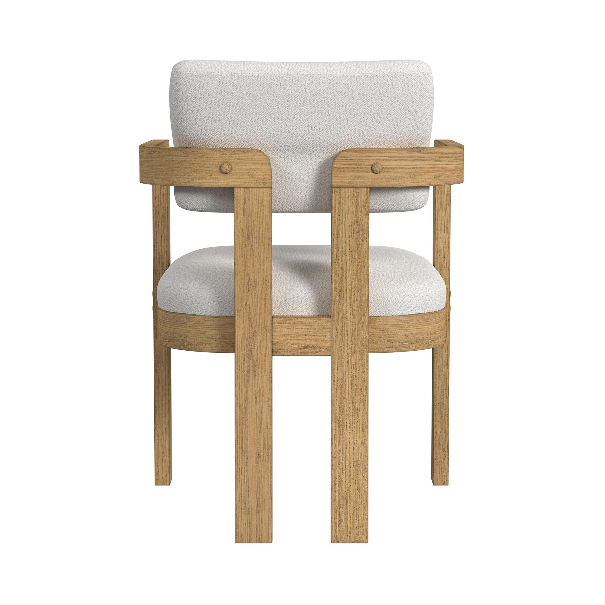 Portland Arm Chair With Snow White Fabric In Natural (2 Per Carton)