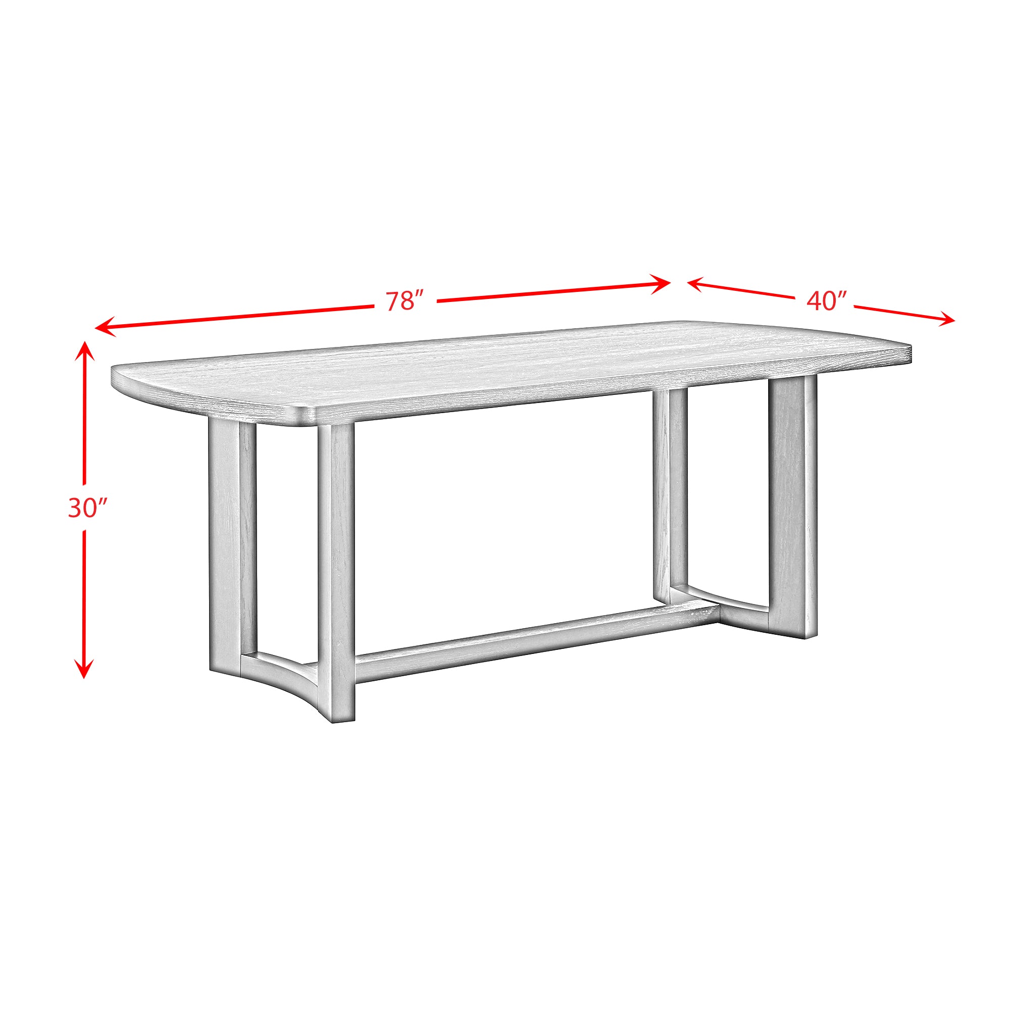 Portland Rectangular Dining Table In Black