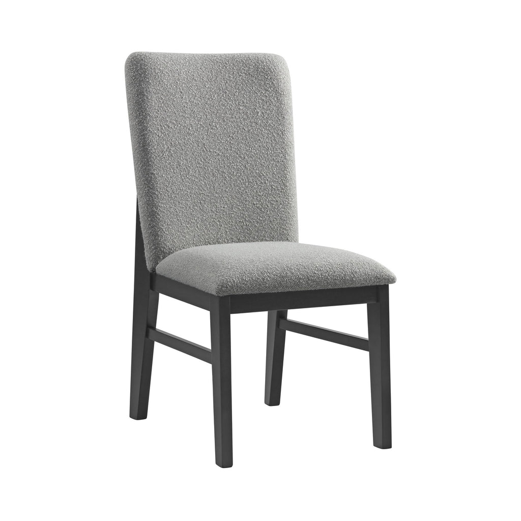 Portland Side Chair With Grey Fabric (Pgy1113-4) In Black (2 Per Carton)
