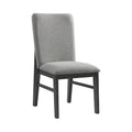 Portland Side Chair With Grey Fabric (Pgy1113-4) In Black (2 Per Carton)