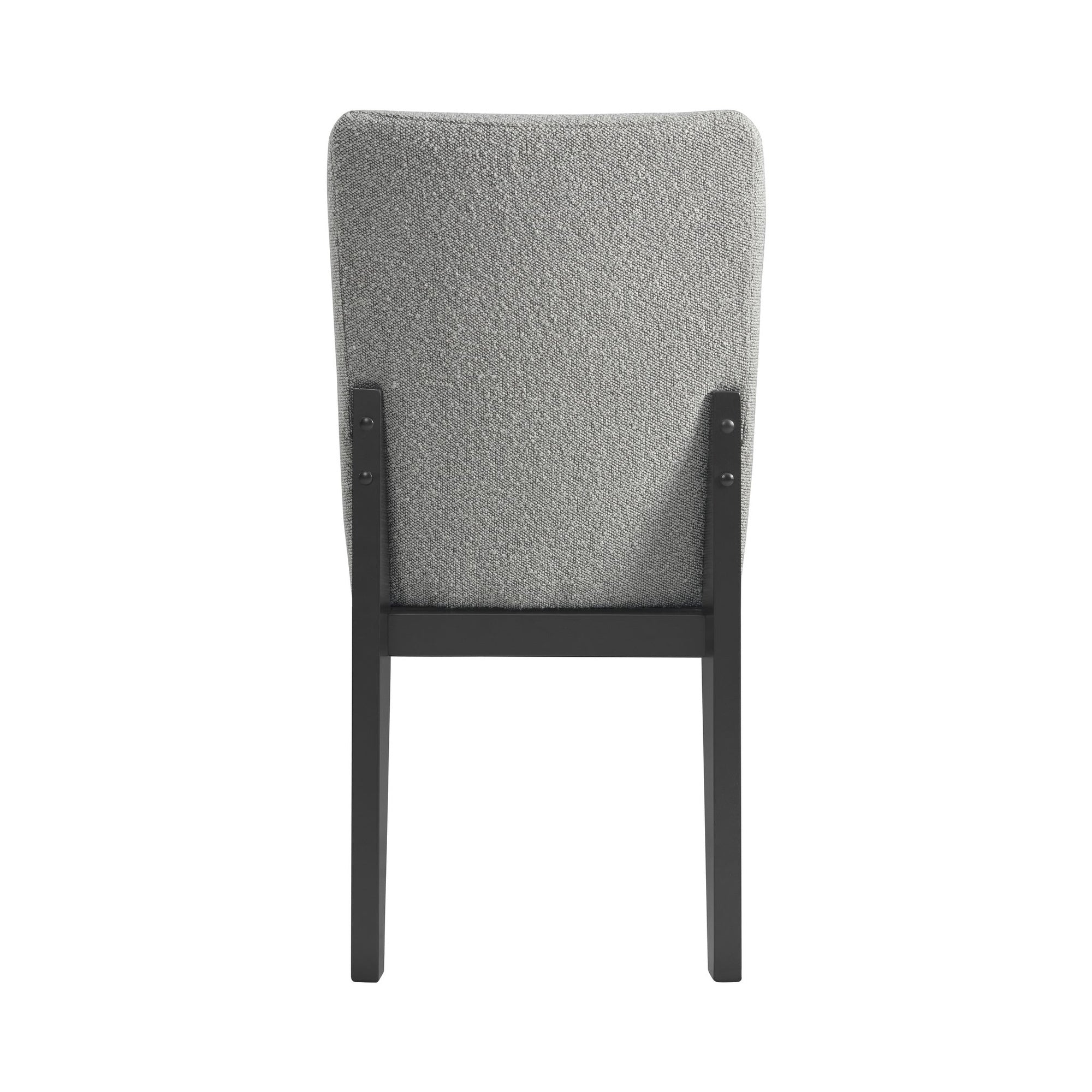 Portland Side Chair With Grey Fabric (Pgy1113-4) In Black (2 Per Carton)