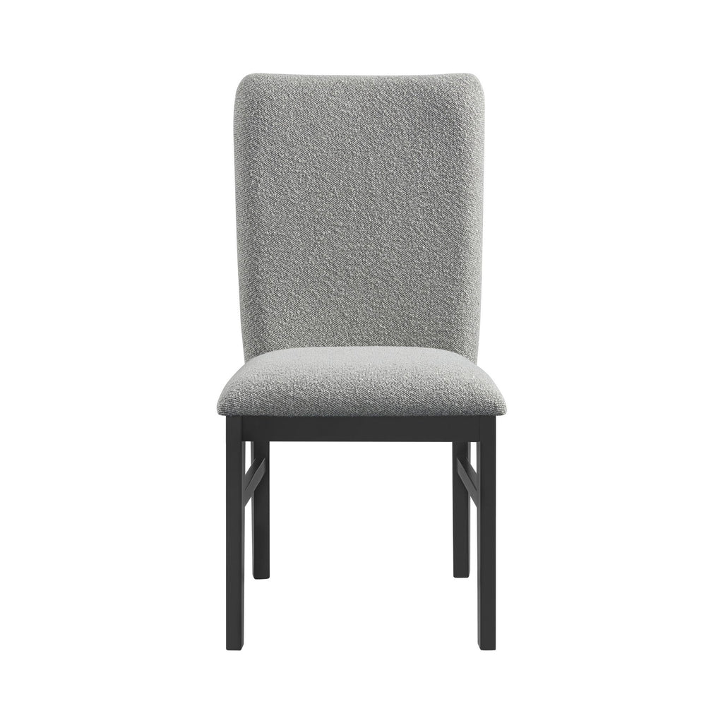 Portland Side Chair With Grey Fabric (Pgy1113-4) In Black (2 Per Carton)