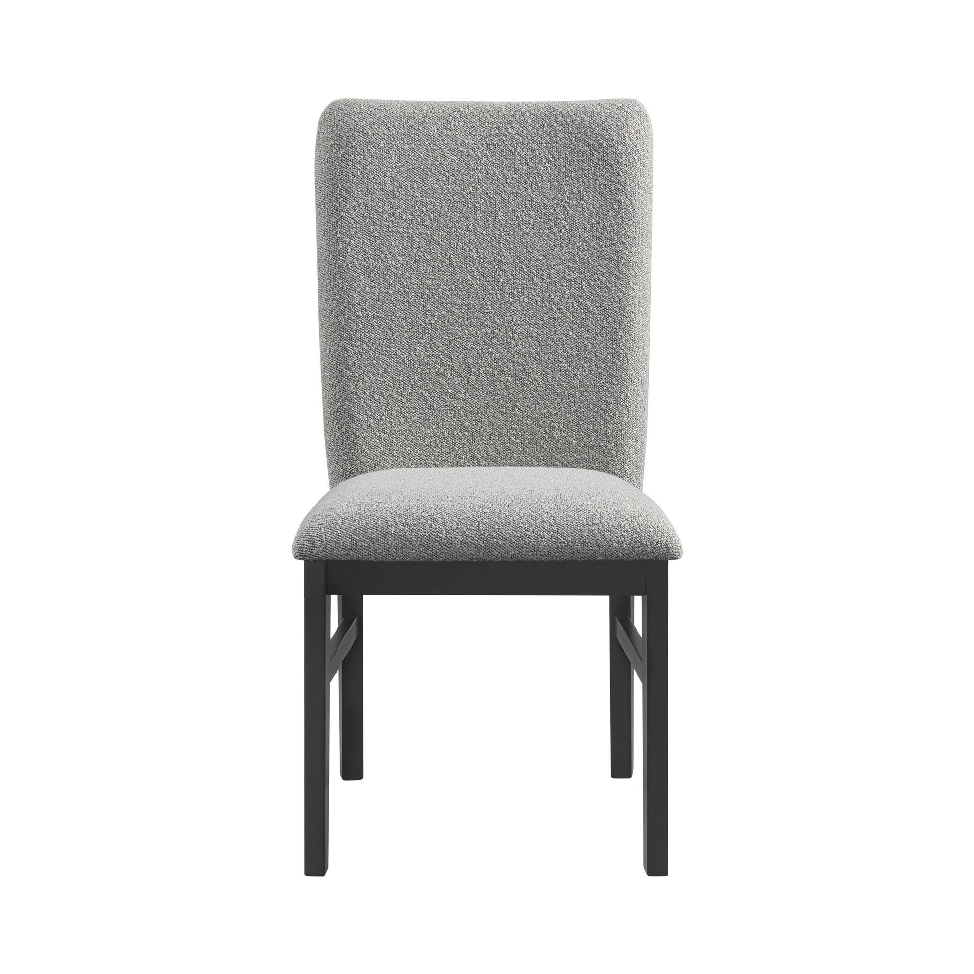 Portland Side Chair With Grey Fabric (Pgy1113-4) In Black (2 Per Carton)