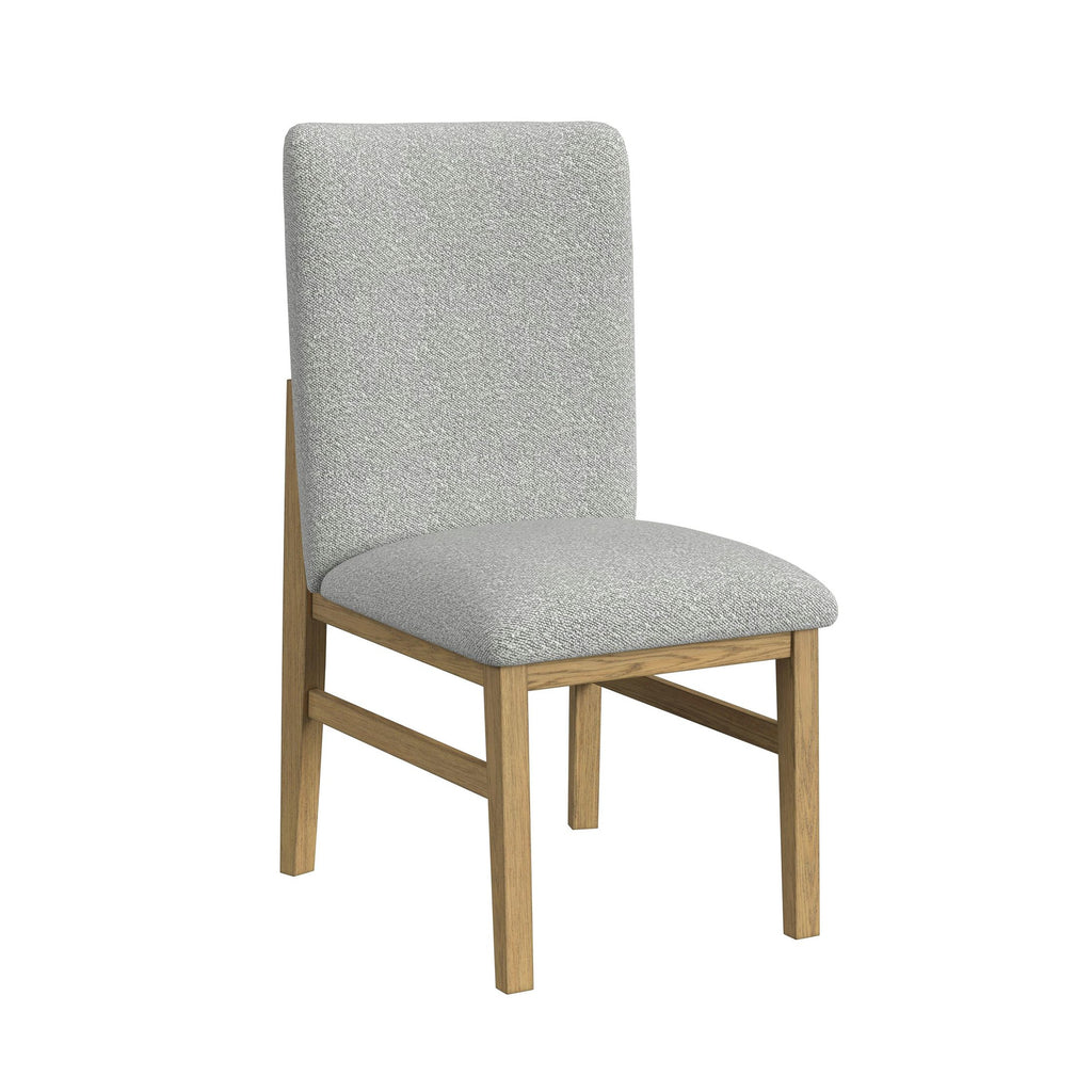 Portland Side Chair With Grey Fabric (Pgy1113-4) In Natural (2 Per Carton)