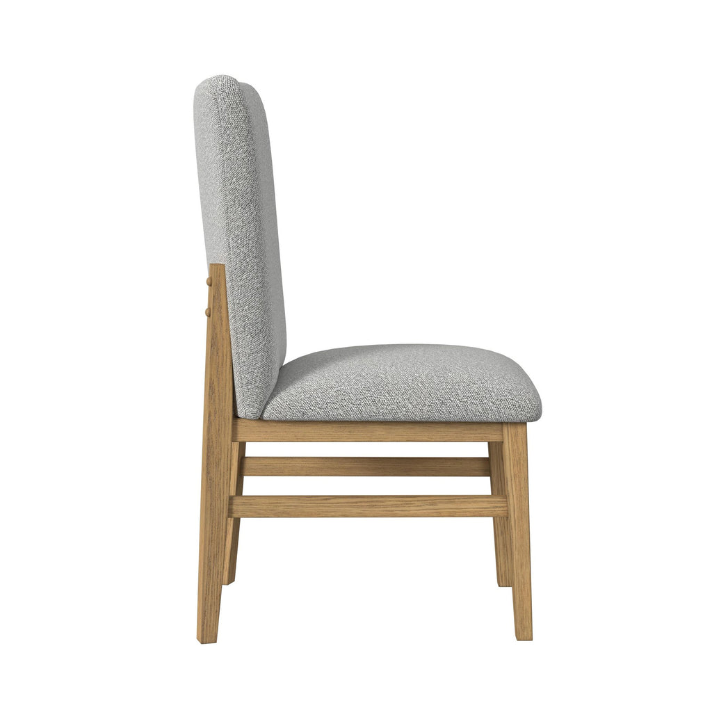 Portland Side Chair With Grey Fabric (Pgy1113-4) In Natural (2 Per Carton)
