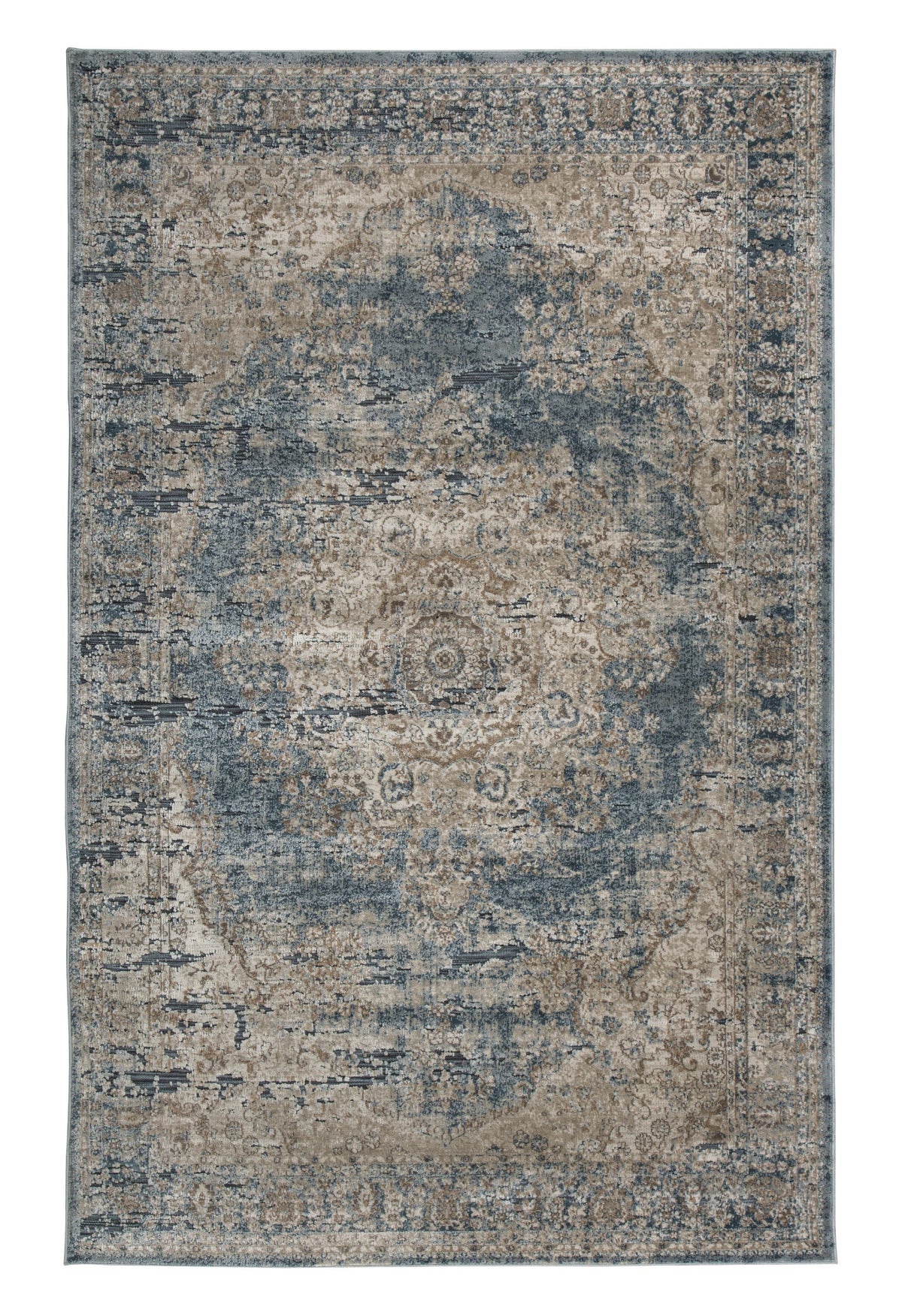 South 5' x 7' Rug in Blue/Beige, alternate view 2