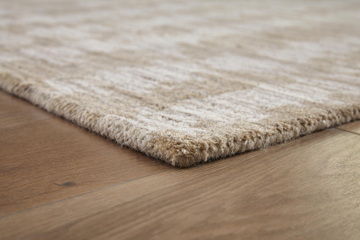 Abanlane 5' x 7' Rug in Brown/Cream, detail view