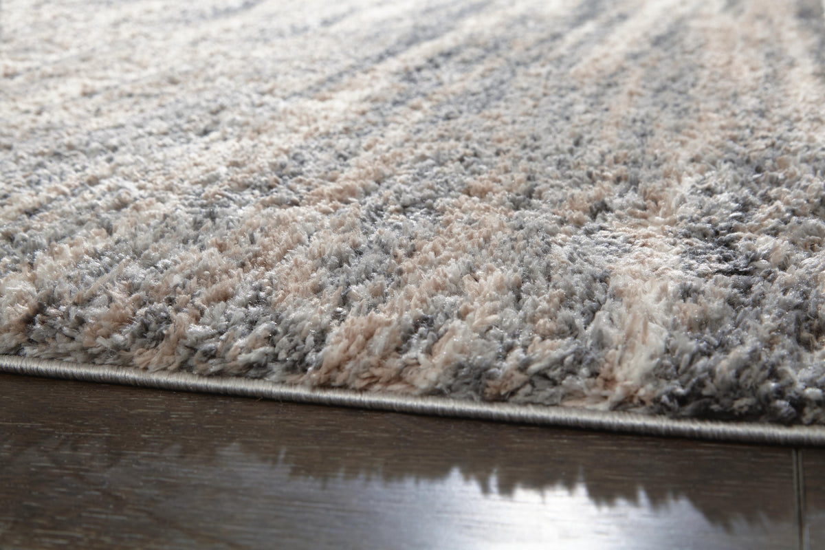 Gizela 7'10" x 10' Rug in Ivory/Beige/Gray, detail view