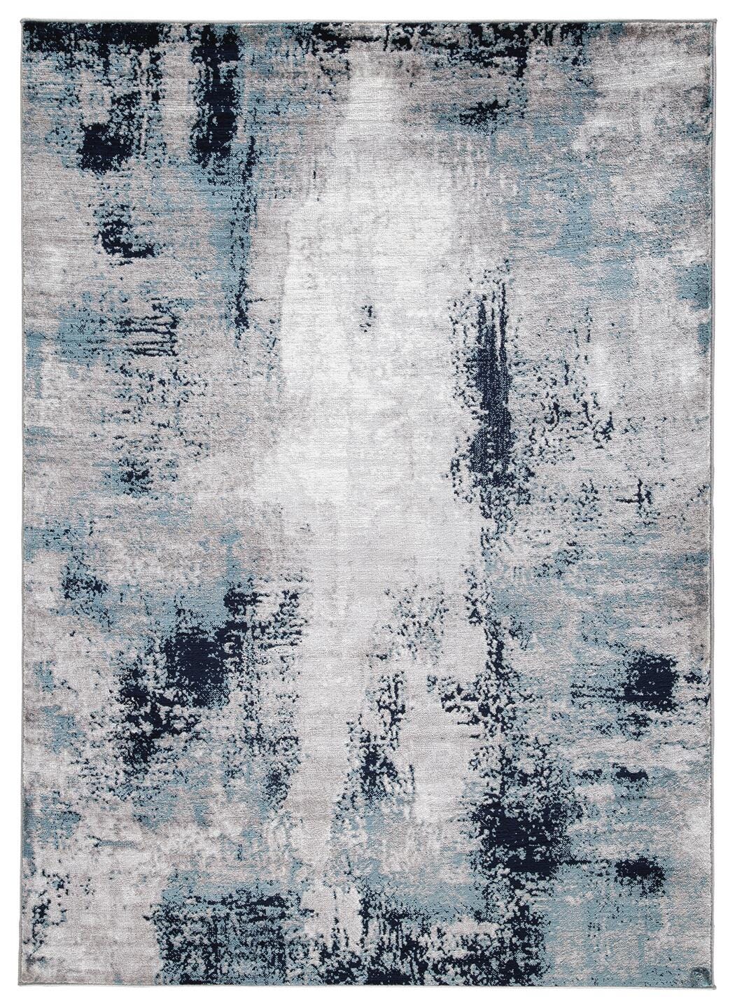 Leonelle 7'10" x 10' Rug in White/Blue/Gray, alternate view 2