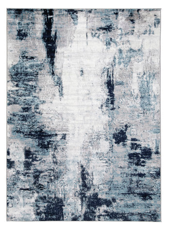 Leonelle 7'10" x 10' Rug in White/Blue/Gray