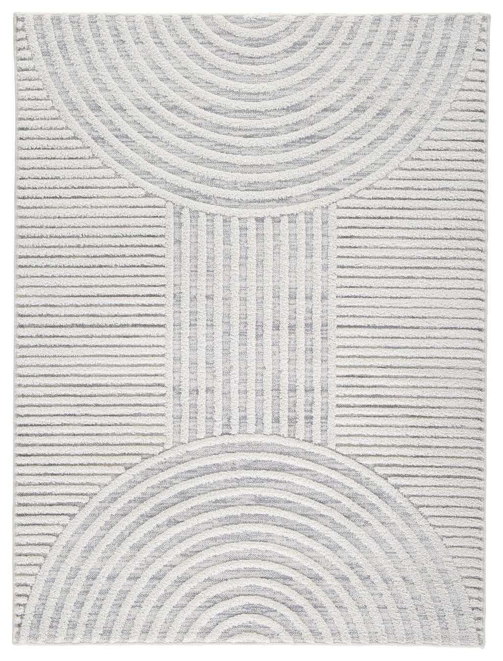 Lambworth 5'3" x 7' Rug in Gray/Cream, alternate view 2